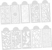 Hoement Baking Templates Cake Stencils Set 10pcs Cake Lace Molds Smooth Surface Lightweight