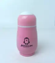 Stainless Steel Penguin Water Bottle Flasks Thermos Thermal Mug Pink 300 ML