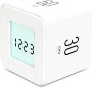 mooas Multi Cube Timer/Rotating Timer, Simple Operation, Clock & Timer (White)