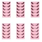 5 Pair False Lashes Natural Look Faux Mink Lashes Fake Eyelashes Eye