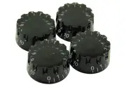 Knurled Guitar Speed Control Knobs Volume Tone Les Paul Metric Black