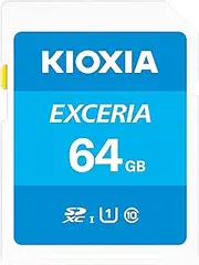 Kioxia KLNEA064G Former Toshiba Memory SDXC Card, 64 GB, UHS-I, Class 10, Maximum Read Speed 100 MB/s, Made in Japan, Genuine Product, Amazon.co.jp Model