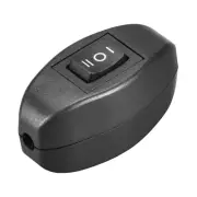 Inline Cord Switch AC250V 6A/ 125V 10A On-Off/On Control Black Rocker Switch