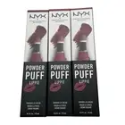 NYX Powder Puff Lippie - Moody Red Matte Liquid Lipstick 3-pack New