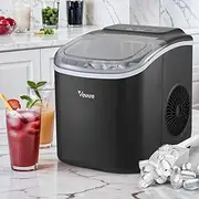 Vevare Ice Cube Maker Machine 12kg Capacity Ice Maker Protable Ice Maker for Indoor and Ourdoor Black