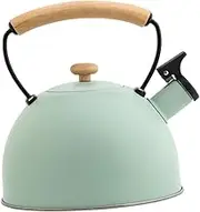 MAGICLULU 1Pc Whistling Kettle with Wooden Handle Heating Pitcher for Gas Stoves Induction Cookers Electric Cookers for Tea Instant Hot Beverages