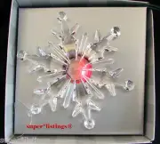 Dept. 56 Ornament Northern Lights Red-Grn-Ylw Lit Snowflake w. Pigtail 56.43562A