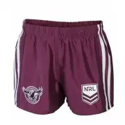 NRL Manly Sea Eagles Men's Supporter Football Footy Shorts - Sizes S - 5XL