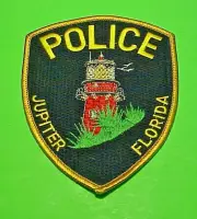 JUPITER FLORIDA FL ( LIGHTHOUSE ) ( GOLD BORDER ) POLICE PATCH 5"