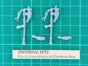 White Lions Chrace Axes Arms x 2 G Warhammer AOS High Elves RARE OOP T3 B