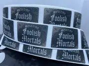5 yards 1 inch wide Haunted Mansion Foolish Mortals print Grosgrain Ribbon