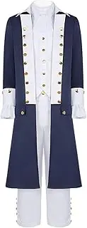 [Yejue] Alexander Hamilton Musical Show Mens Cosplay Tailcoat Opera Formal Uniform Adult Costume Victorian Classical Men Jacket