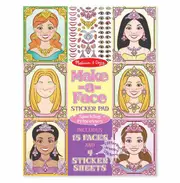 Melissa & Doug Make-A-Face Sparkling Princesses Sticker Pad