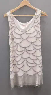 Alannah Hill beaded white slip dress size 10