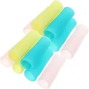 MERRYHAPY 12 Pack Cuticle Handle Covers Silicone Scissors Cover Manicure Scissors Handle Sleeve Tweezers Tip Protector Compact Portable for Travel