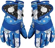 [Ynnhik] Cycling Gloves for Children, Thickened Children's Gloves, Winter Waterproof, Durable Snow Gloves, Adjustable Sports Gloves for Girls, Winter