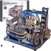 RoWood 3D Puzzles for Adults,Electric Marble Run Model Kits,2024 New Wooden Puzzles for Adults,Wooden Model Kits Spaceport,Creative Gifts for Adults&Teens