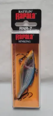 Rattlin' Rapala Sinking Silver Blue Lipless 1/2oz Crankbait RNR07 SB