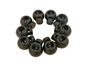 20x Double Hole Toggle Cord Stopper Lock End Drawstring Spring Loaded Holes