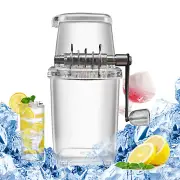 Portable Ice Crusher Manual Block Shaving Maker Machine Snow Cone Shaved Slushie