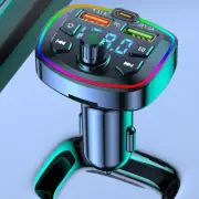 Car MP3 Player Bluetooth 5.0 FM Transmitter w/2 USB Charger and PD QC ✸
