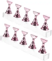 VICASKY 2Sets Acrylic Nail Tip Display Stand Nail Art Practice Holder Rack Manicure Nail Stand for Professional Nail Art Practice Nail Tips Support Base