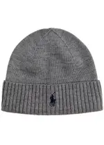 Polo Ralph Lauren Logo-embroidered Wool Beanie - Grey ONE SIZE