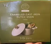 Enameled Cast Iron Dutch Oven - White