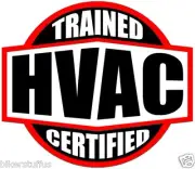 TRAINED CERTIFIED HVAC HELMET STICKER HARD HAT STICKER LAPTOP STICKER