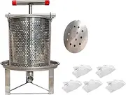 Generic Large Multifunctional Honey Press with T Handle, Sturdy Manual Fruit Press, Making for Grape Juice, Oil and, 5 Filtration Bags