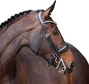 Velociti Lusso Elite Leather Double Horse Bridle (UK Size: Full) (Black)