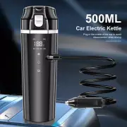 500ml Portable Car Electric Kettle Heating Cup LCD Display 4 Modes Coffee Kettle