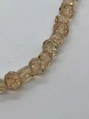 AMBER GLASS LUSTER CUBE AND ROUND FACETED 8MM BEADS FOR JEWELRY