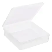 6pcs Clear Storage Container with Hinged Lid 85x22mm Plastic Square Craft Box