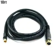 10FT Premium XLR 3-Pin Female to RCA Male Mic Microphone Audio Cable Gold Plated