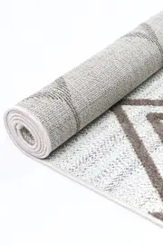 Aresa Cream Beige Diamond Runner Rug