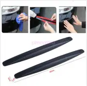 2x 40cm Carbon Fiber Front&Rear Bumper Protector Corner Guard Scratch Sticker (for: Renault)