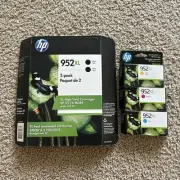 5 Pack HP 952XL Black Cyan Magenta Yellow Ink Cartridge 952 XL Oem Set 2021-2022