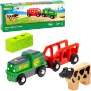 Brio 36018 Farm Battery Train 4pc Brand New