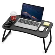 Laptop Bed Desk, Foldable Lap Table, Portable Study Table, Laptop Black Stripe