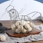 Metal Wire Chicken Egg Storage Basket Fruit Basket for Kitchen Dining Table