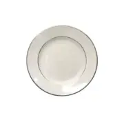 Florentine American White 10" Ceramic Footed Plate - 1 Dz