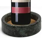 CraftsOfEgypt Green - Marble Wine Bottle Coaster - Coaster Absorbent Cork Holder Bottles and Any Occasion