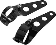 DRESSOOS Motorcycle Headlight Mounting Bracket Set 2pcs Aluminum 3-hole Adjustment Compatible Sturdy Stylish and Easy to Assemble