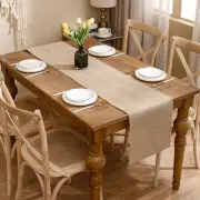 Burlap Table Runners12x120 Inch Farmhouse Rustic Table Runner Brown Linen
