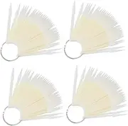 HONITANO 160Pcs Nail Display Tips Fan Shape Color Plates for Nail Art Practice Portable Nail Polish Showcase for Salons and Home Use Create Custom Nail Color Charts