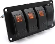 ERINGOGO 12v/24v Waterproof Indicator Light Panel Marine Panel for Vehicles with Short Circuit Protection