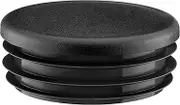EMFA Lamellar Plugs, Round, 90 mm, Black, Pack of 4 Pipe Plugs, Round End Cap, Steel Tube, 90 mm, Plastic Plugs for Round Pipes, Pipe End Caps, Plastic Caps for Pipes, Pipe End Caps, 9 cm