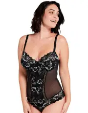 [Sans Complexe] Arum Gala Underwired Lace Bodysuit in Black