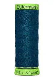 Gutermann Extra Fine Thread #870 VERY DARK TEAL, 200m Spool 100% Polyester